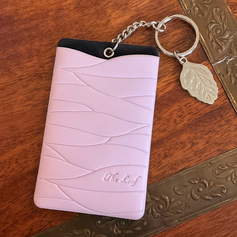 THEHAKI ID card holder in lavender on key ring
